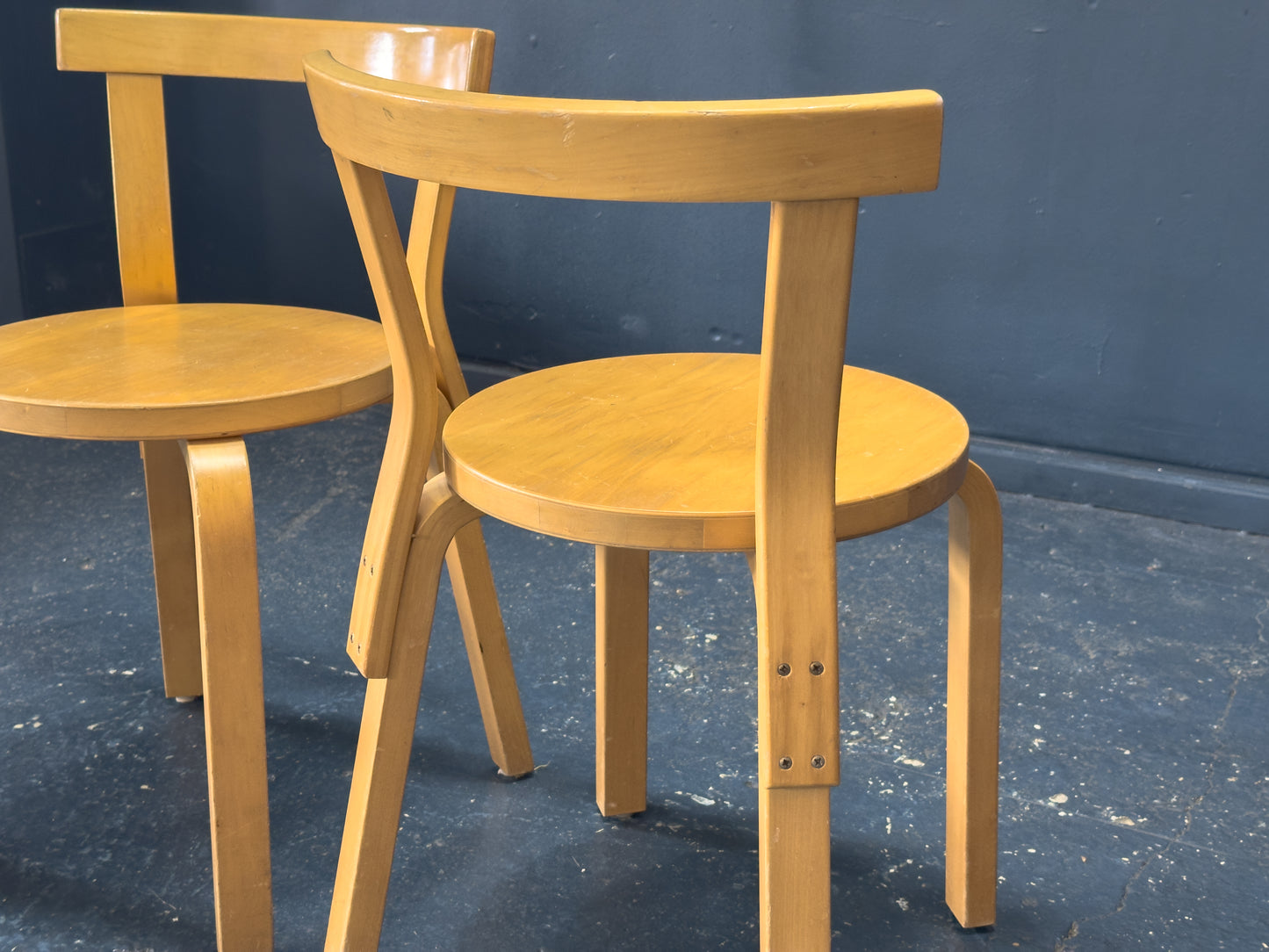 Pair of Alvar Aalto Model 68 Chairs