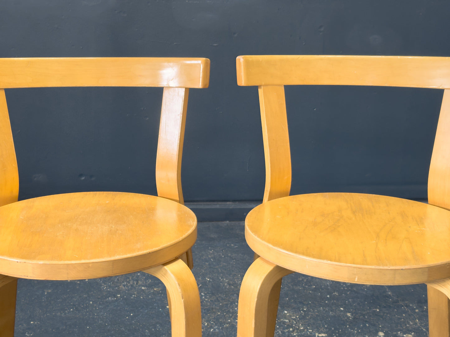 Pair of Alvar Aalto Model 68 Chairs