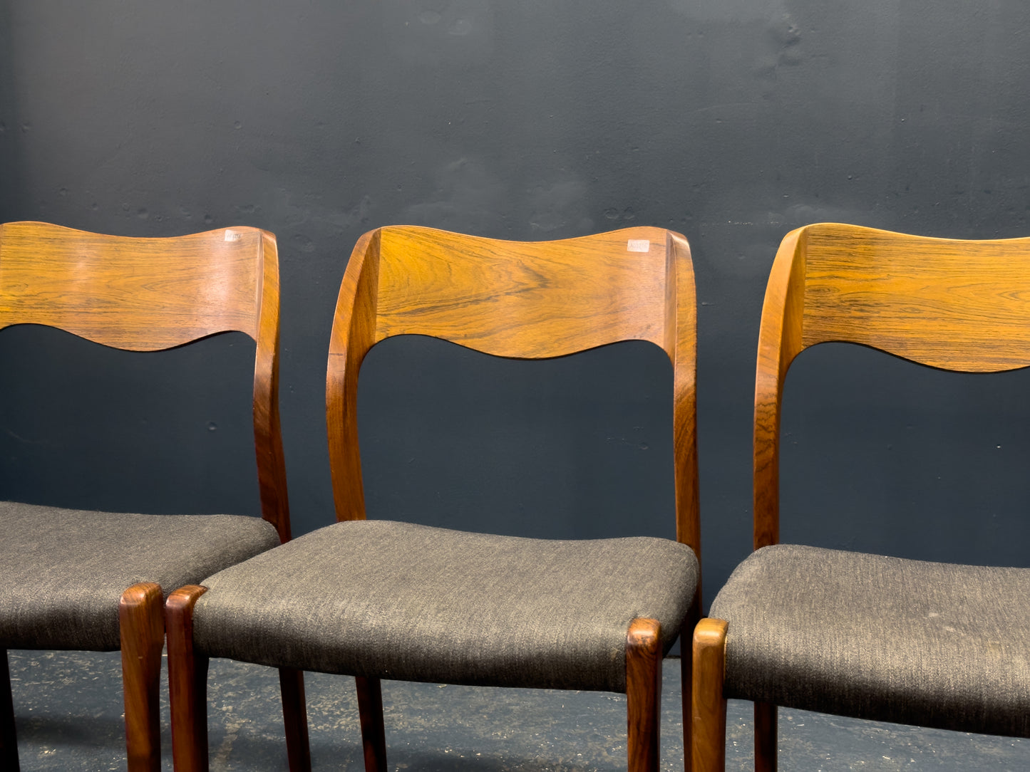 Set of 6 Niels Otto Møller Model 71 Rosewood Dining Chairs