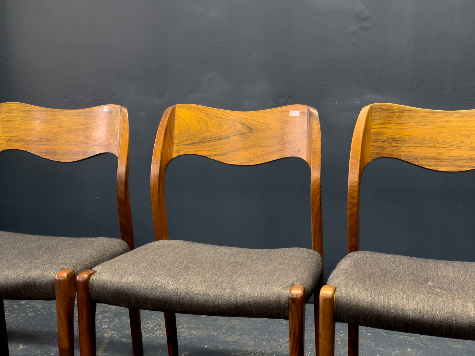 Set of 4 Rosewood Niels Otto Moller Model 71 Dining Chairs
