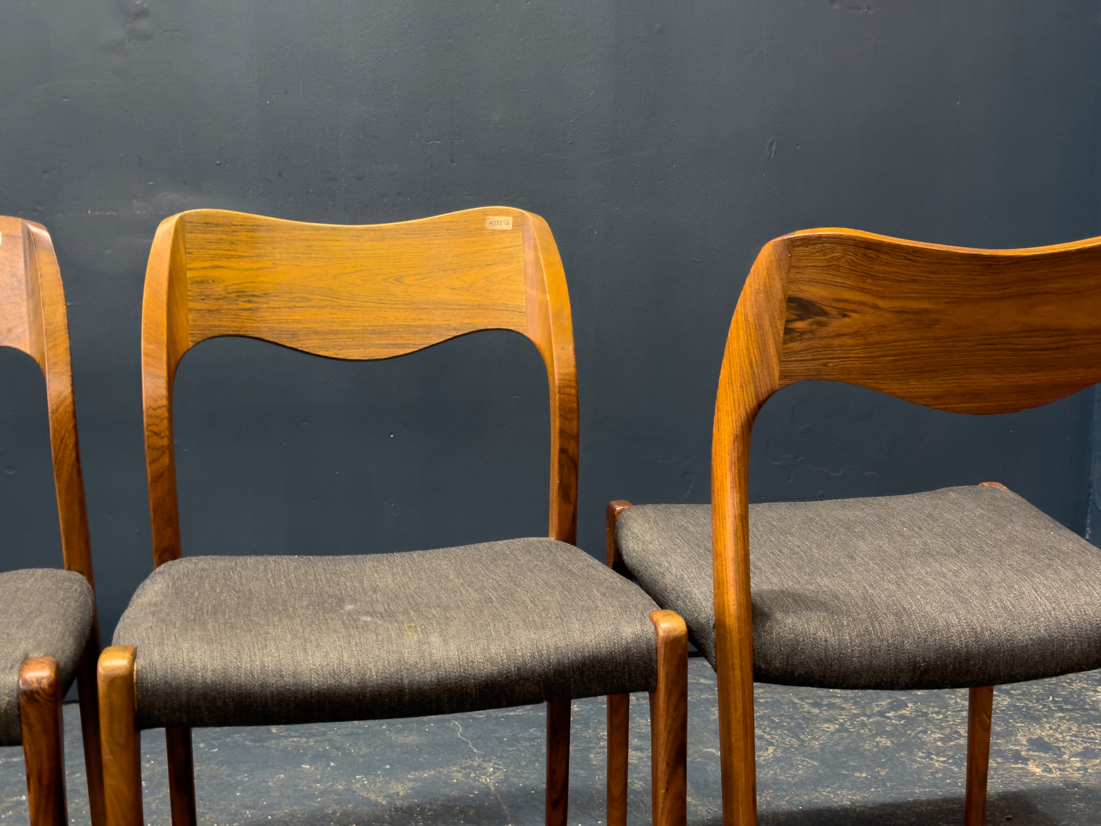Set of 6 Niels Otto Møller Model 71 Rosewood Dining Chairs