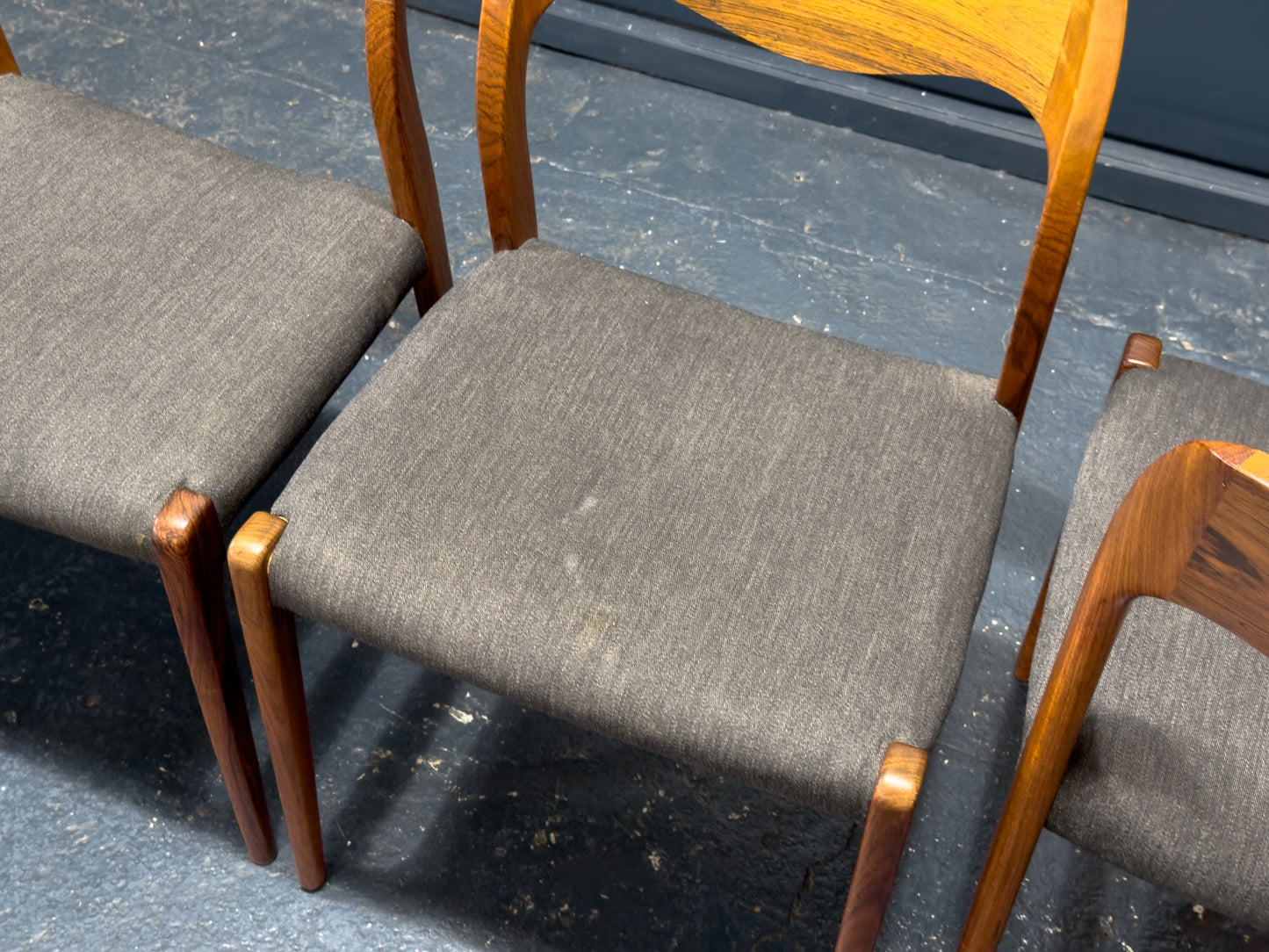 Set of 6 Niels Otto Møller Model 71 Rosewood Dining Chairs