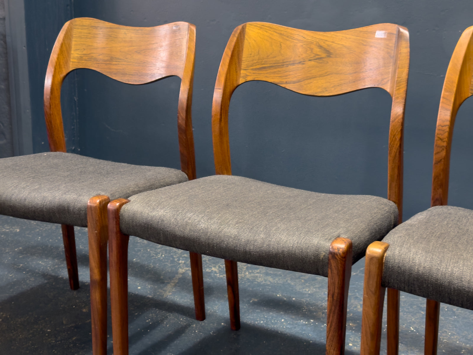 Set of 4 Rosewood Niels Otto Moller Model 71 Dining Chairs