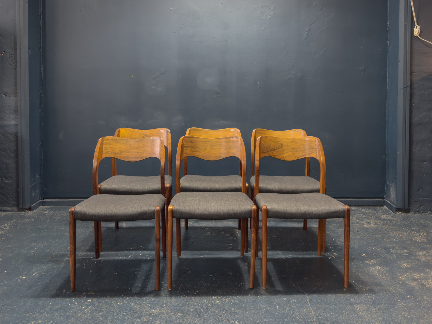 Set of 6 Niels Otto Møller Model 71 Rosewood Dining Chairs
