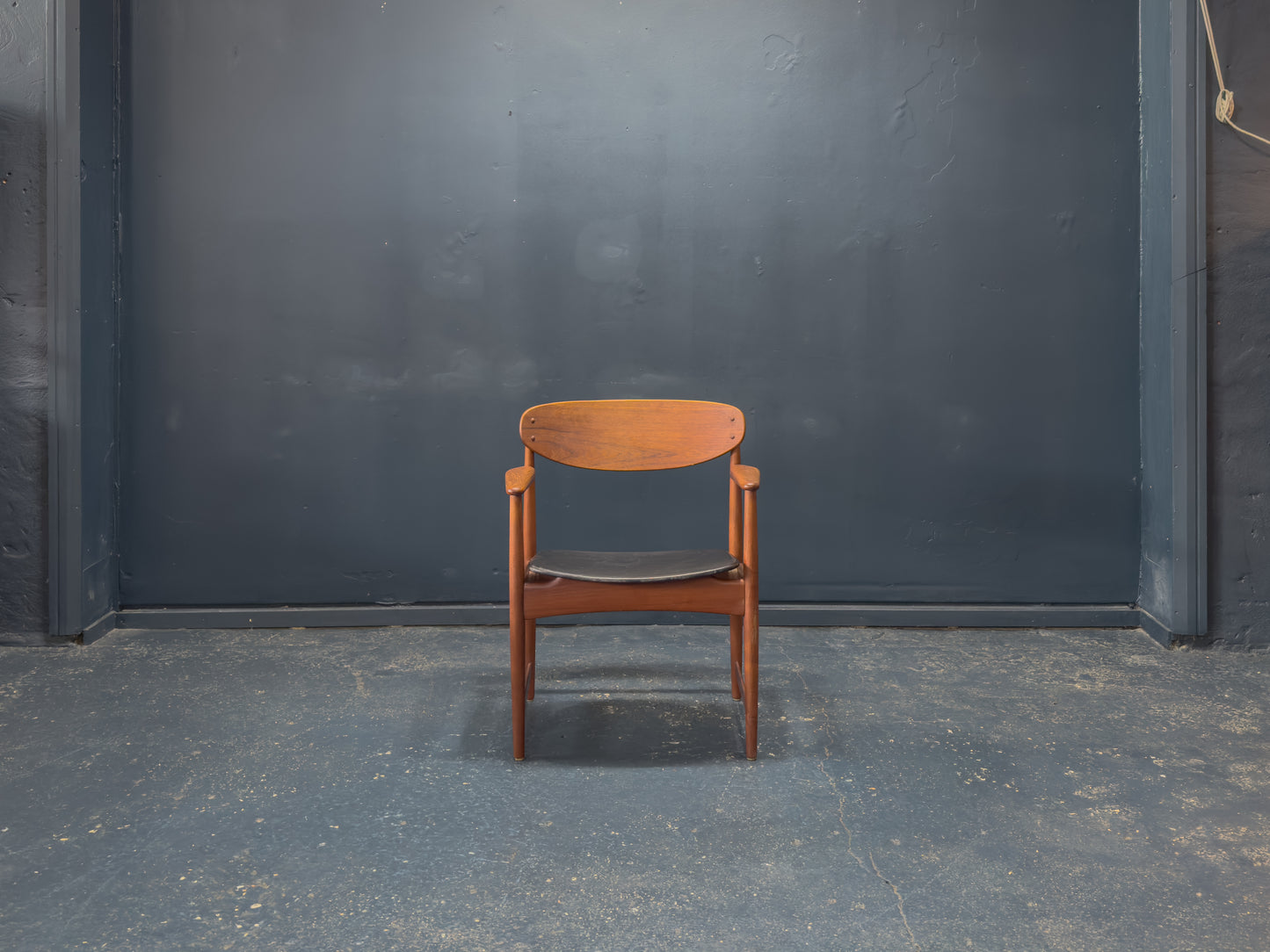 Teak and Leather Chair by Arne Hovmand-Olsen