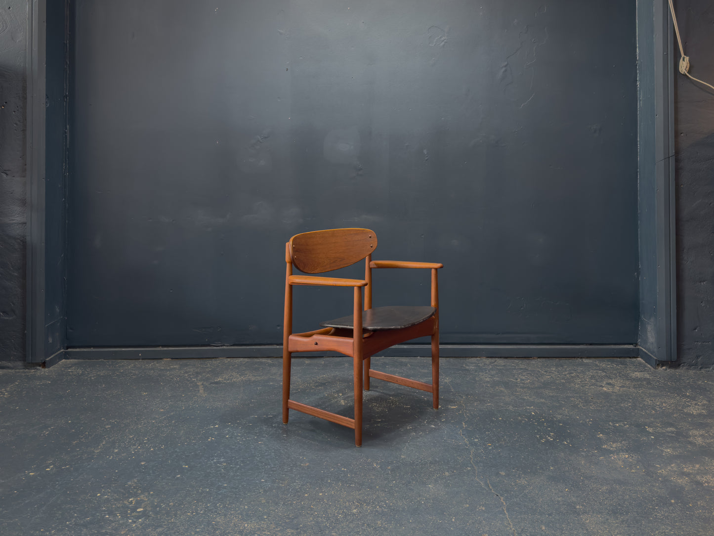Teak and Leather Chair by Arne Hovmand-Olsen