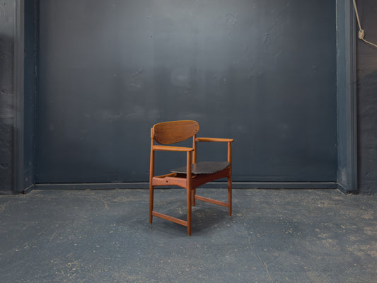 Teak and Leather Chair by Arne Hovmand-Olsen