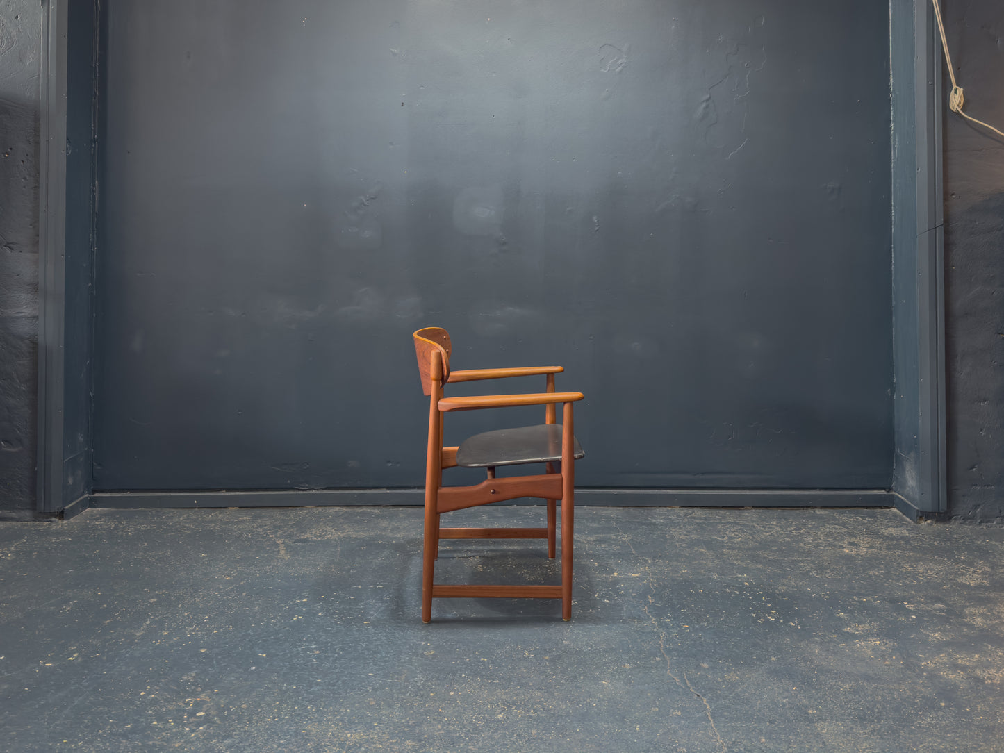 Teak and Leather Chair by Arne Hovmand-Olsen