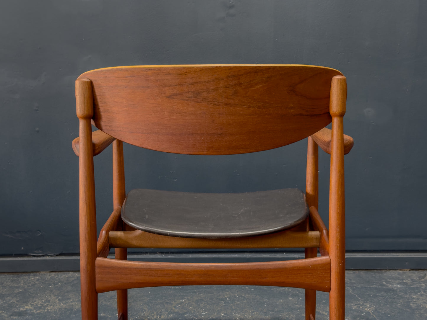 Teak and Leather Chair by Arne Hovmand-Olsen