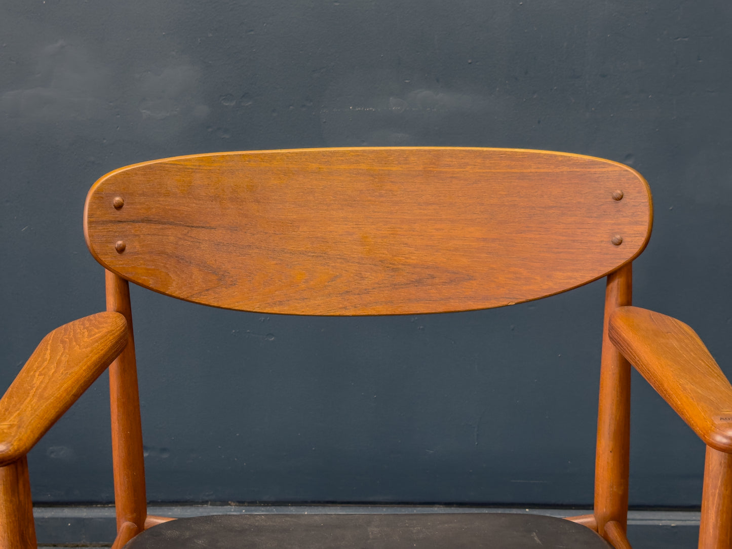 Teak and Leather Chair by Arne Hovmand-Olsen