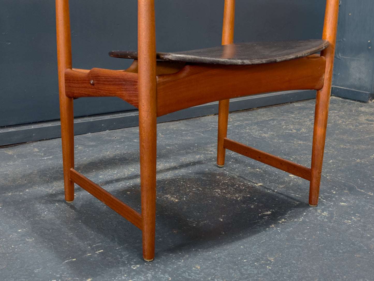Teak and Leather Chair by Arne Hovmand-Olsen