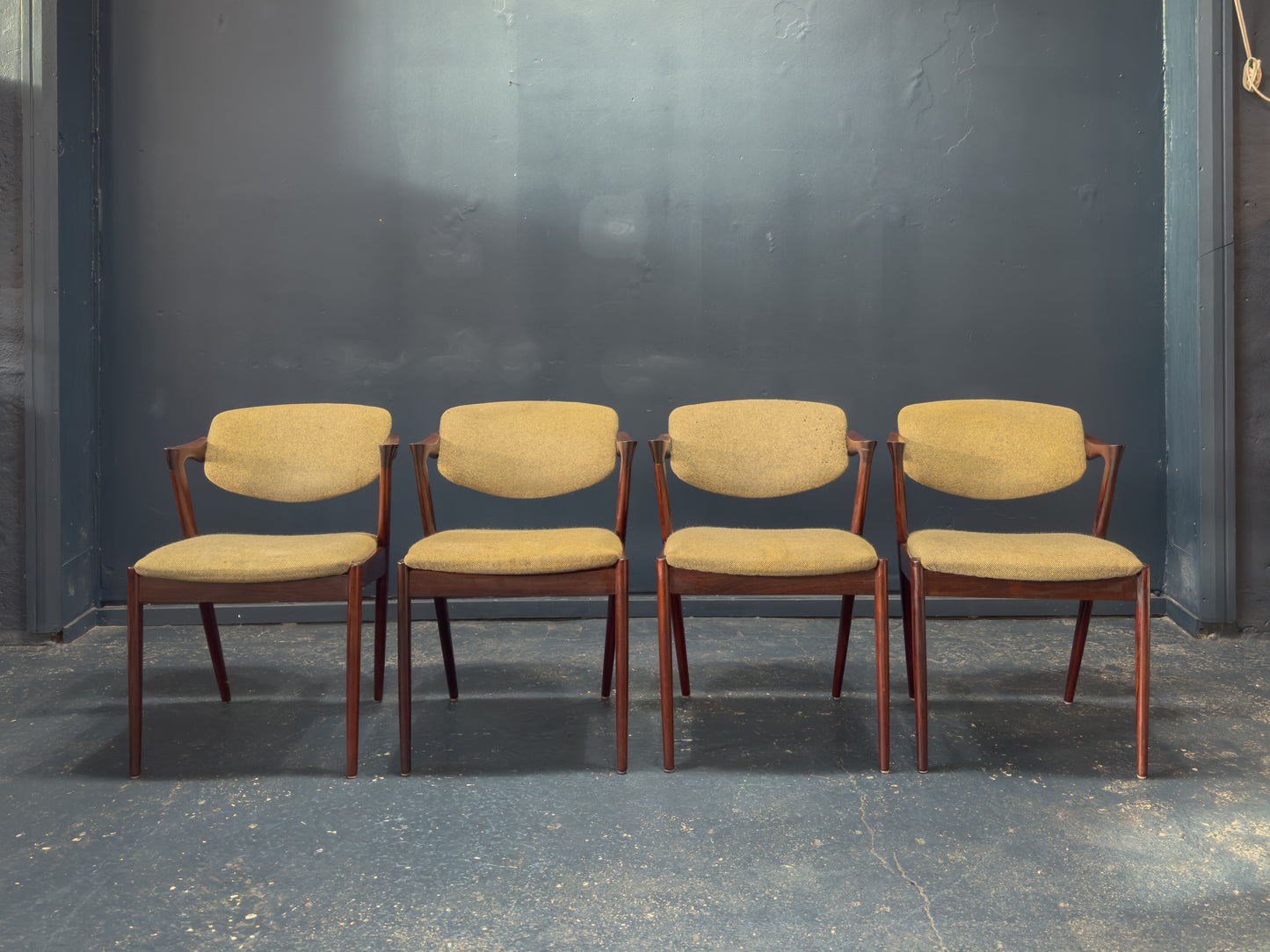 Set of 4 Rosewood Kai Kristiansen Dining Chairs