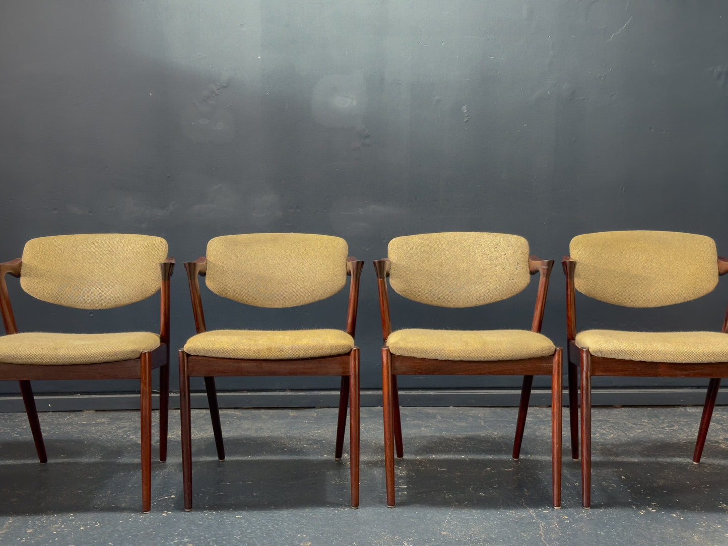 Set of 4 Rosewood Kai Kristiansen Dining Chairs