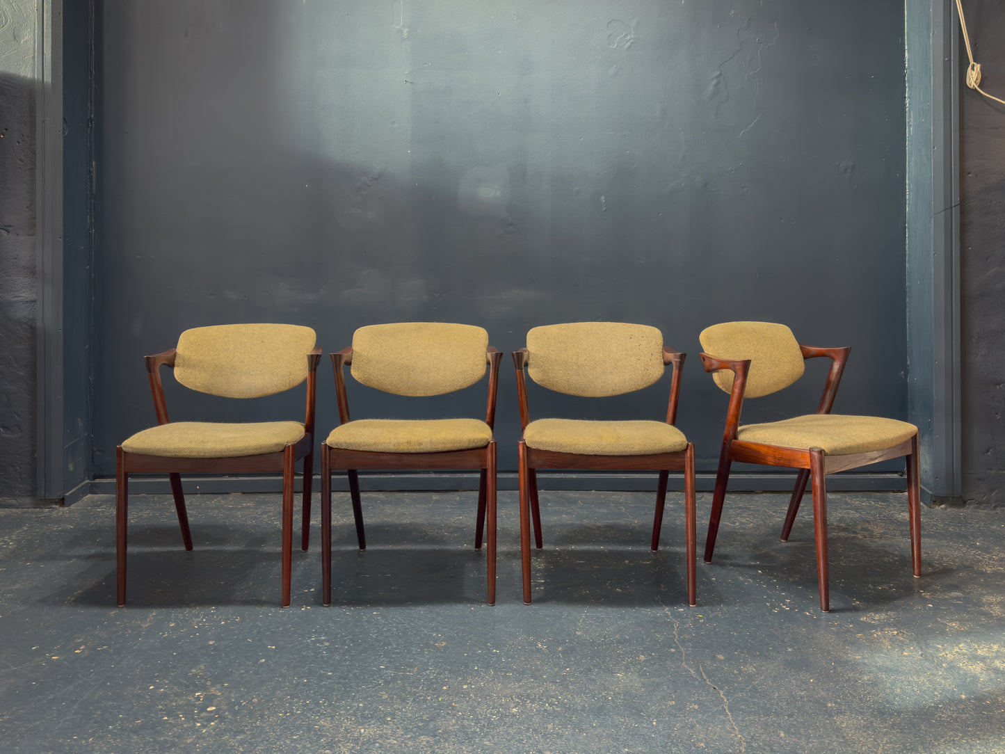 Set of 4 Rosewood Kai Kristiansen Dining Chairs