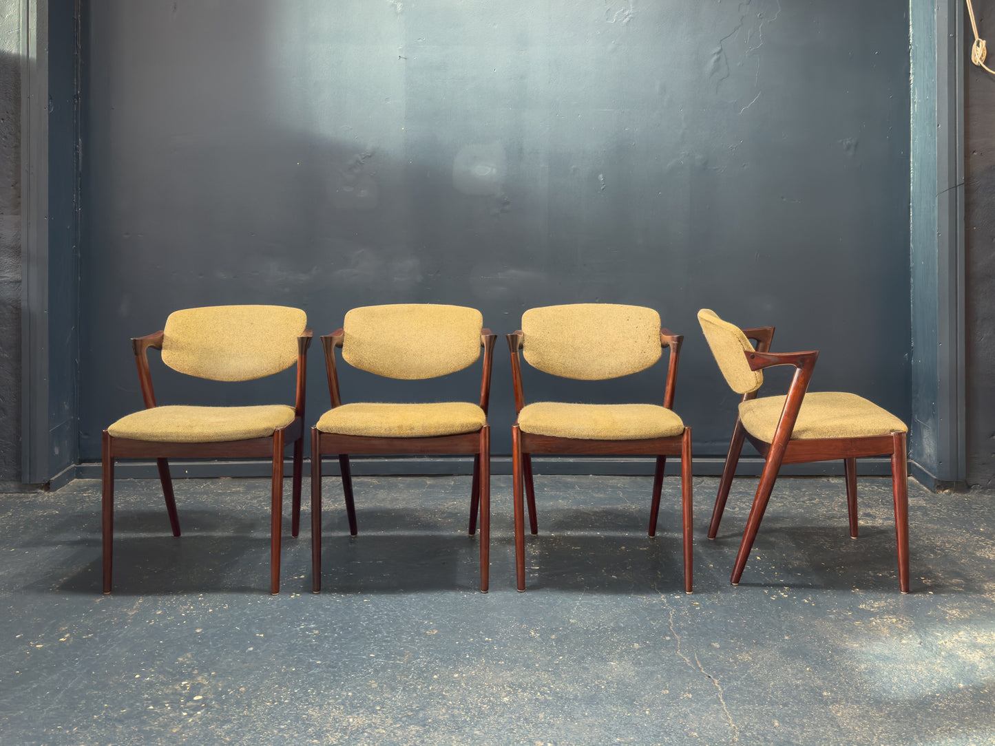 Set of 4 Rosewood Kai Kristiansen Dining Chairs