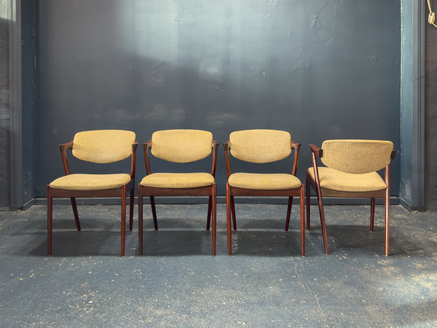 Set of 4 Rosewood Kai Kristiansen Dining Chairs