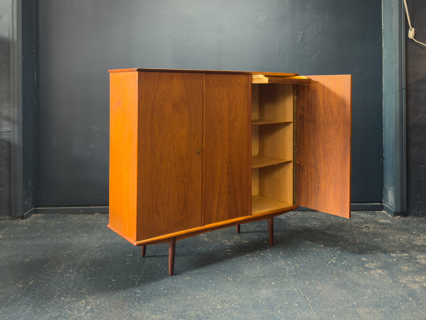 Tall Teak Sideboard