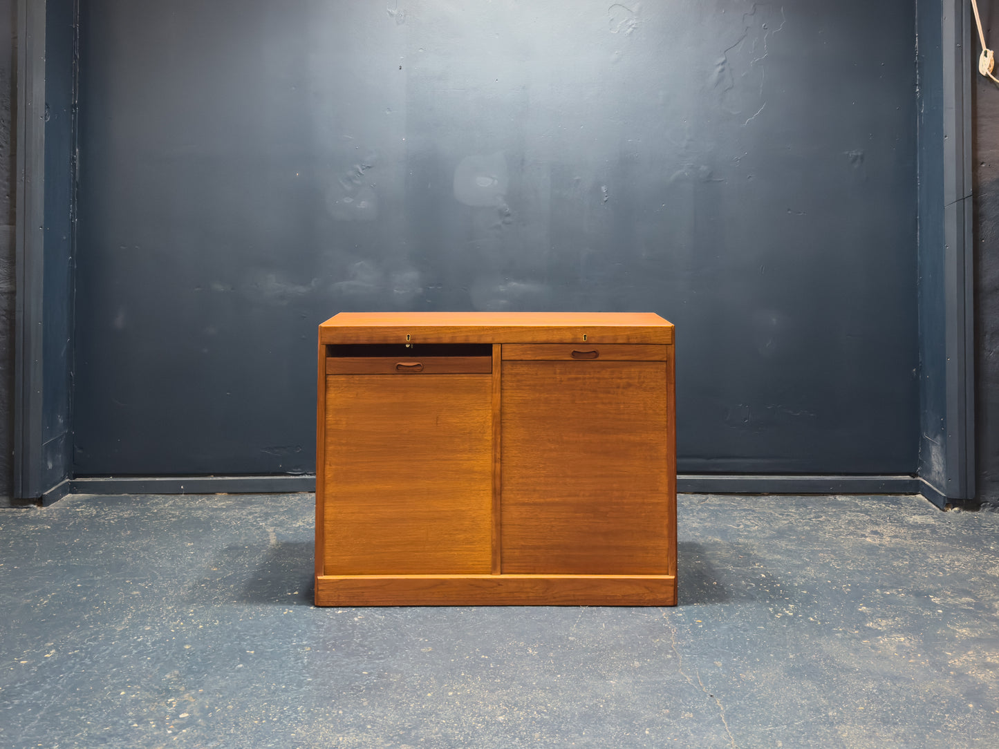 Teak Tambour Unit