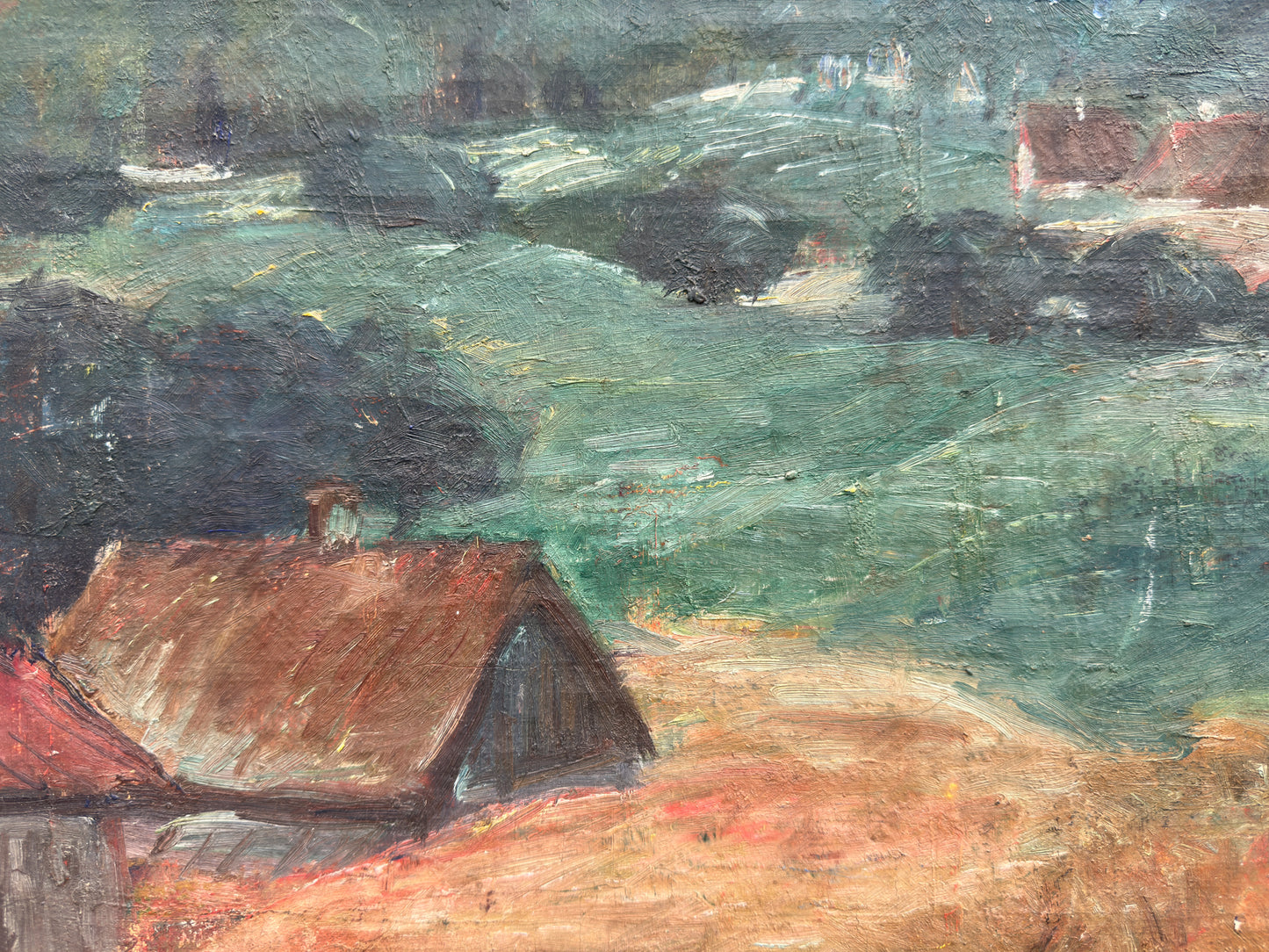 Countryside Painting of Houses