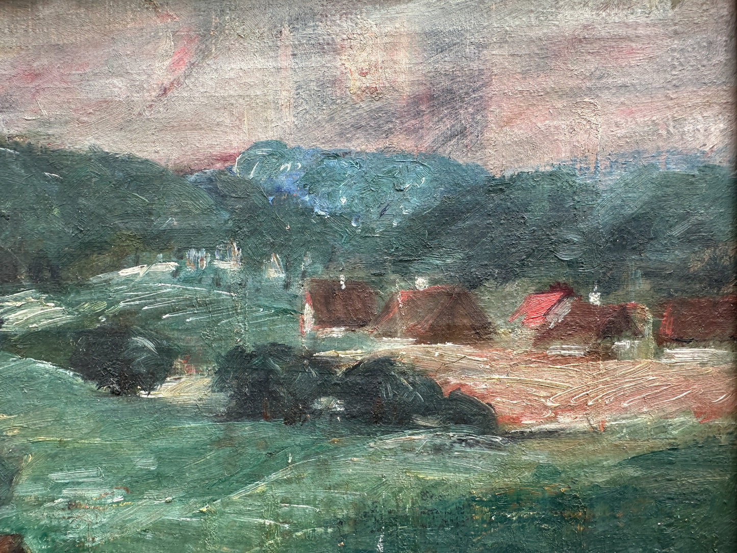 Countryside Painting of Houses