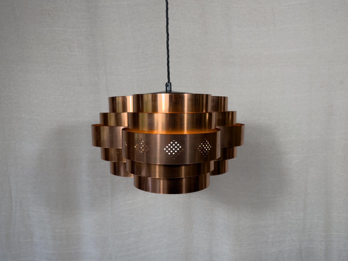 Werner Schou Copper Circular Tiered Pendant