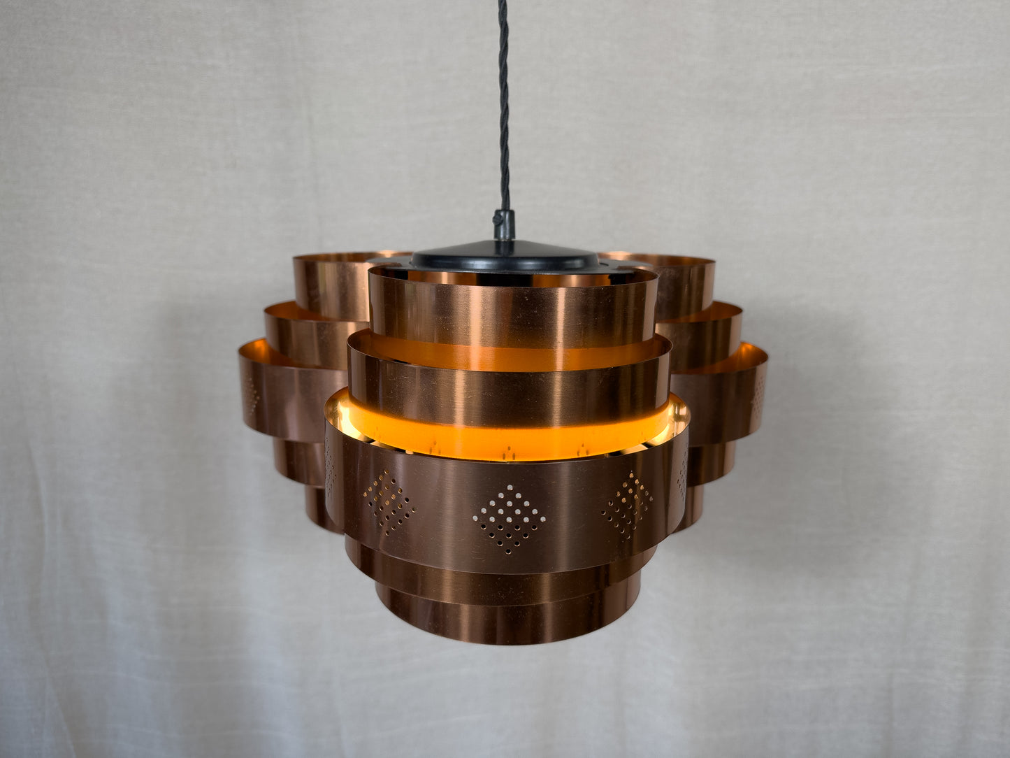 Werner Schou Copper Circular Tiered Pendant