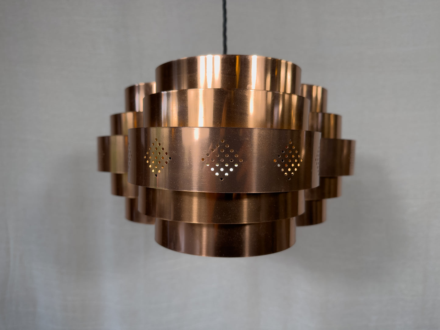 Werner Schou Copper Circular Tiered Pendant