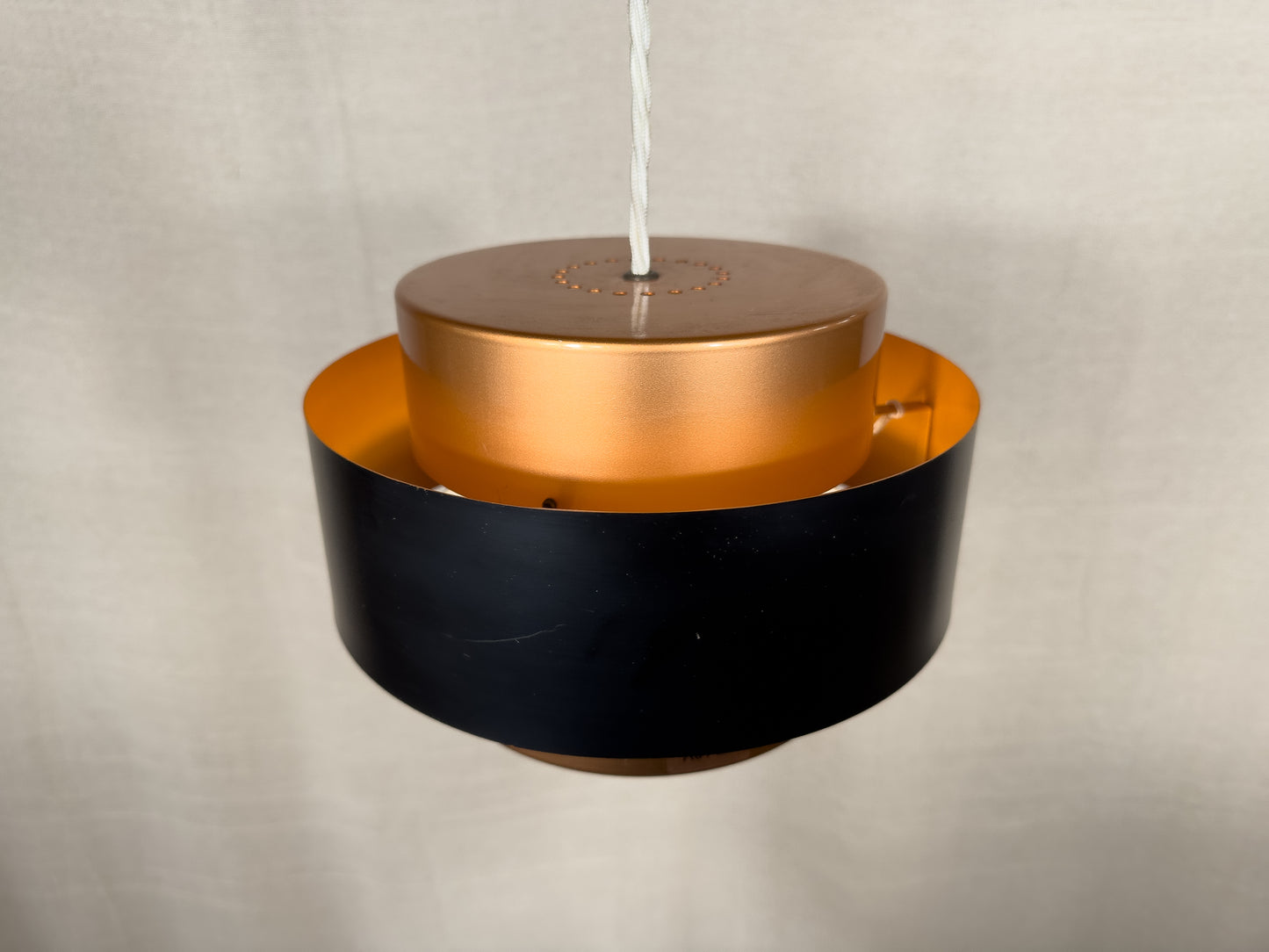 Copper and Black Pendant Light