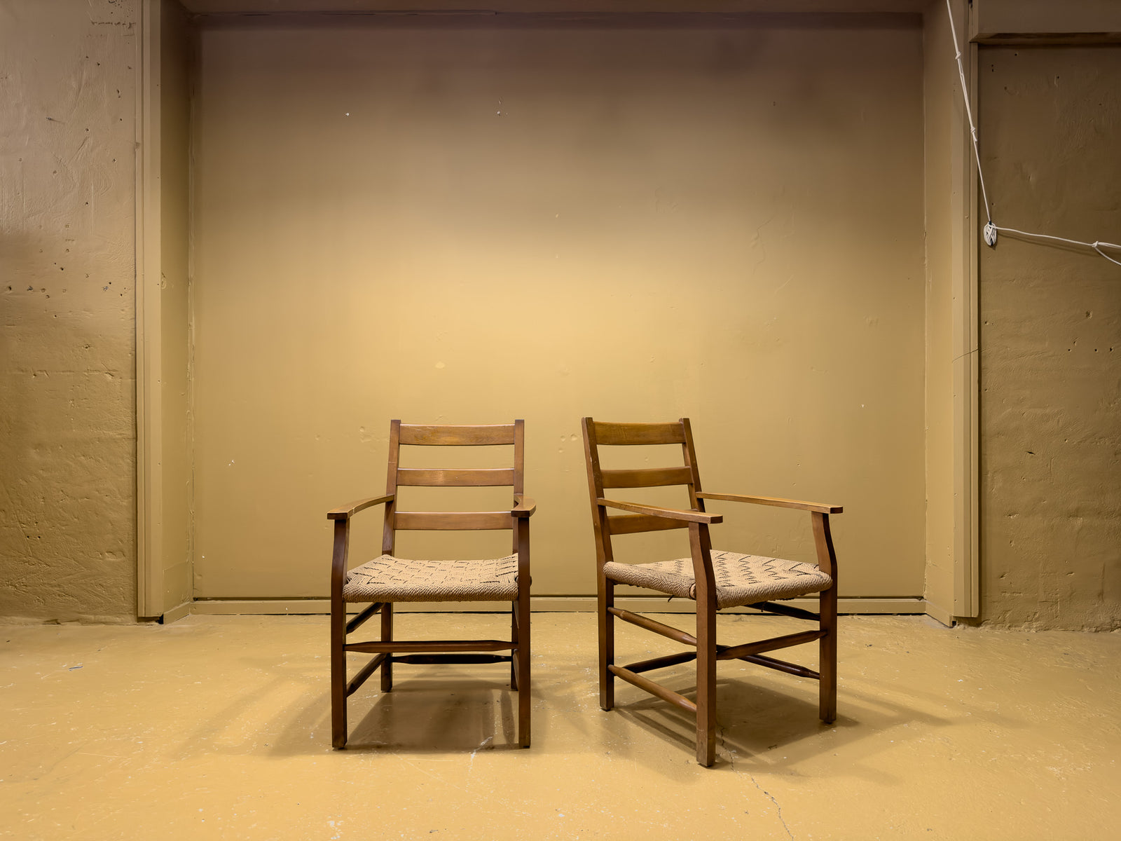 Classic Armchairs with a Papercord Seat