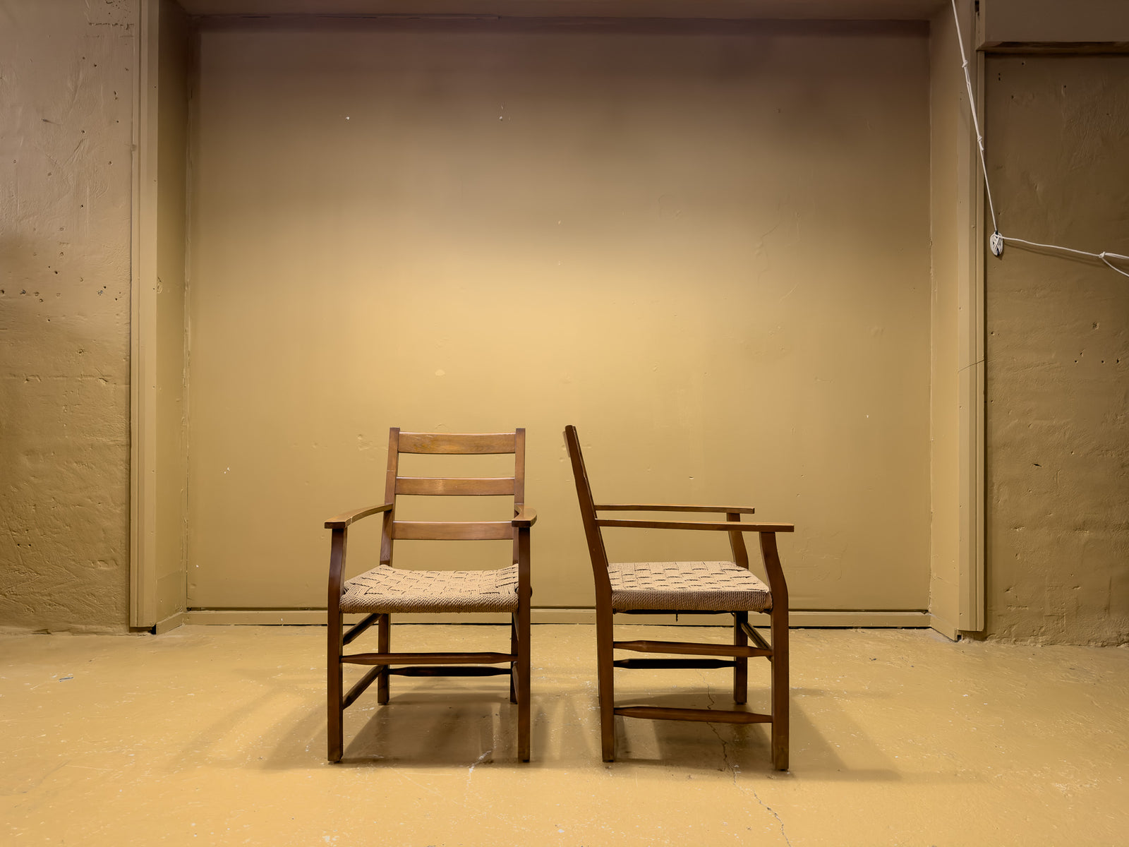 Classic Armchairs with a Papercord Seat