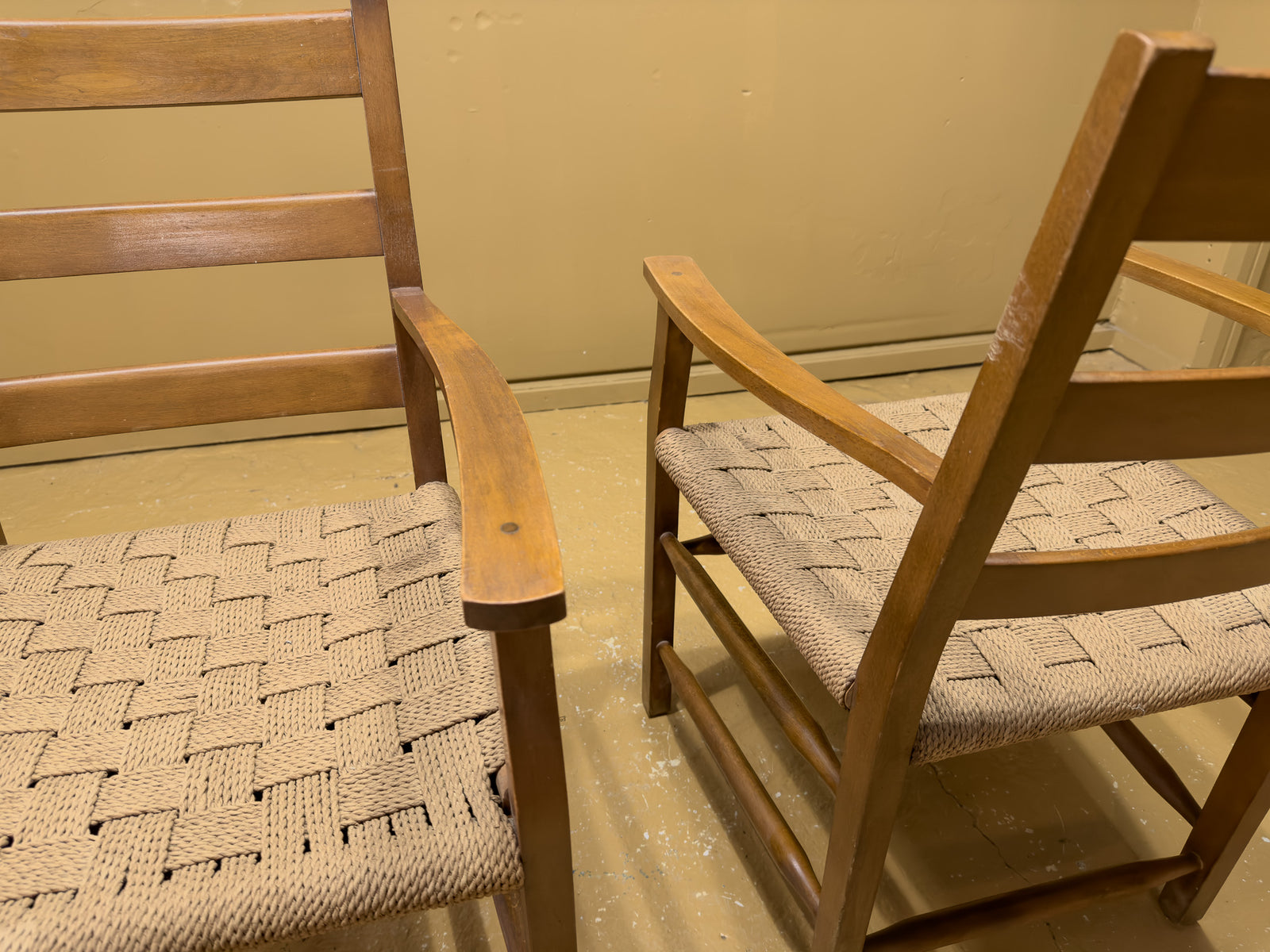 Classic Armchairs with a Papercord Seat