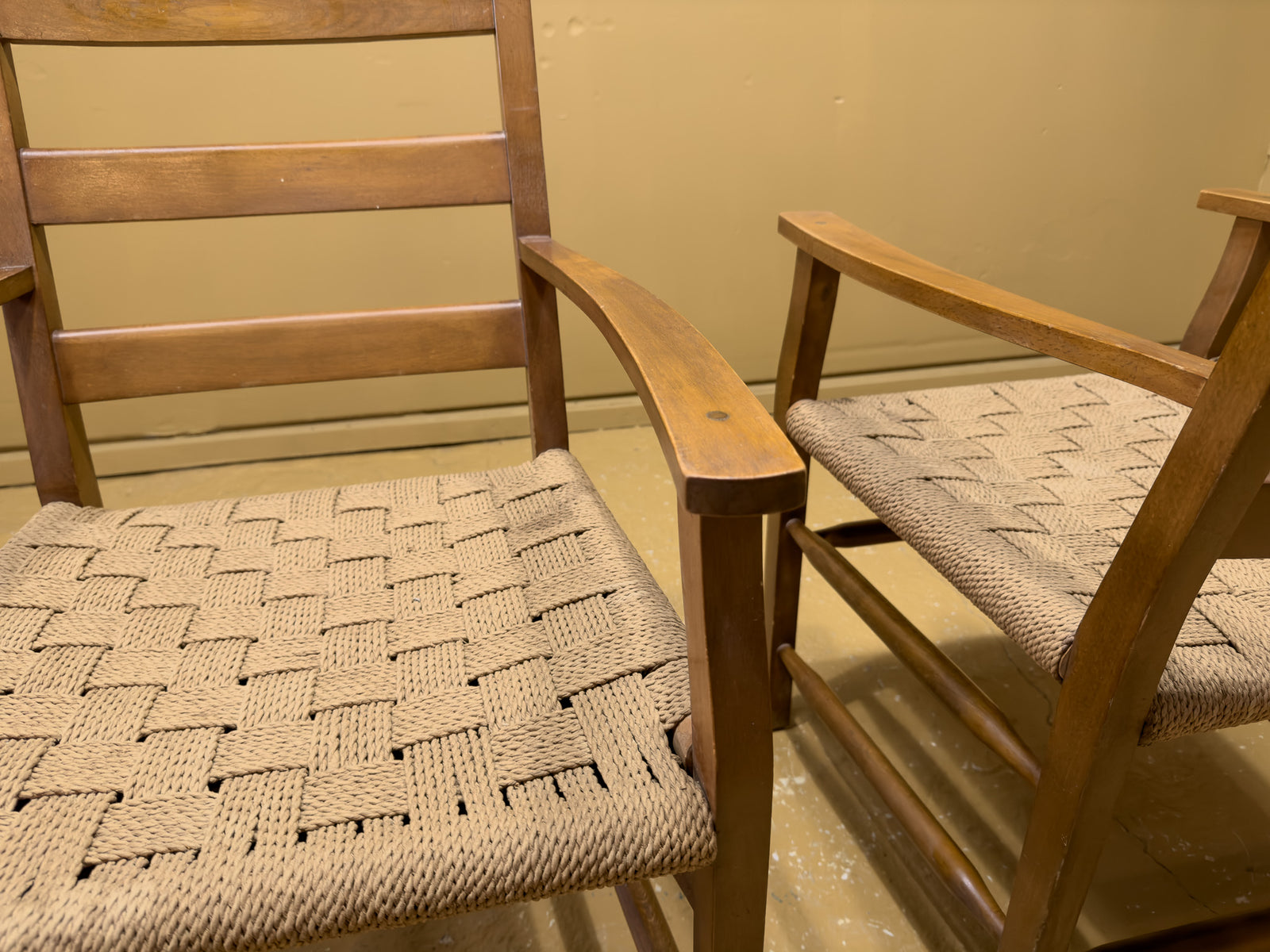 Classic Armchairs with a Papercord Seat