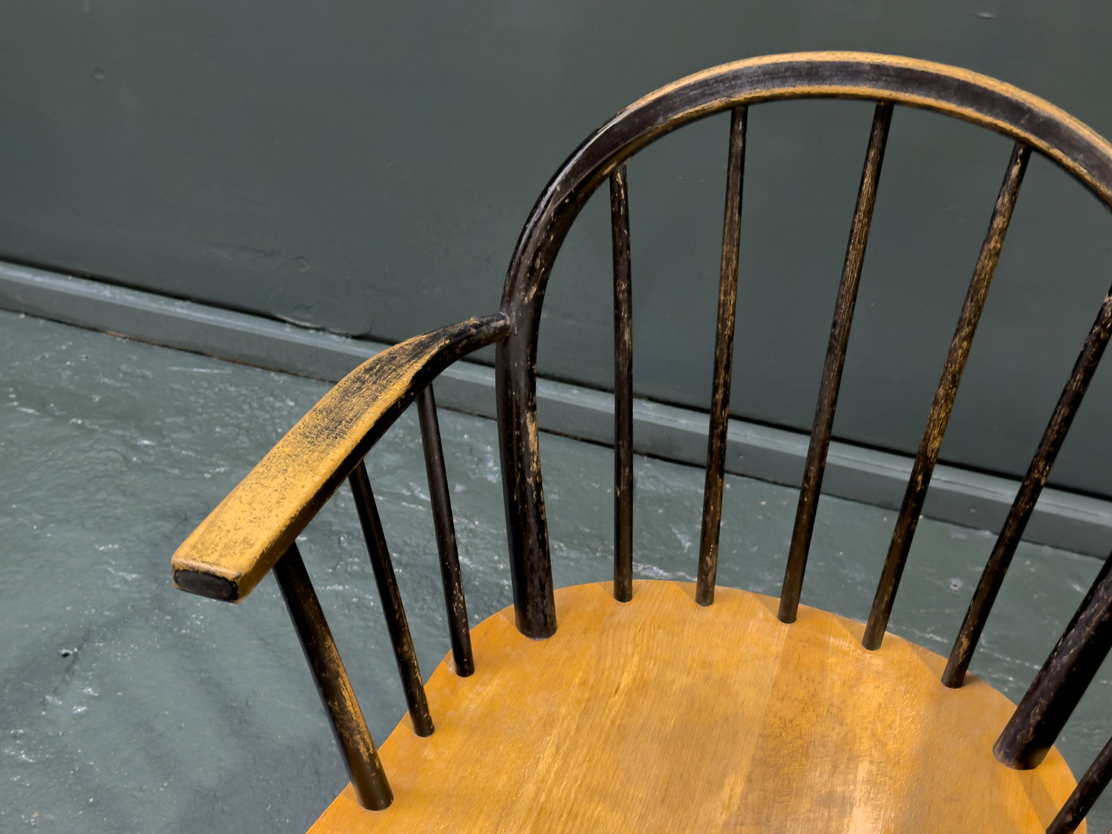Black Patinated Oak Chair