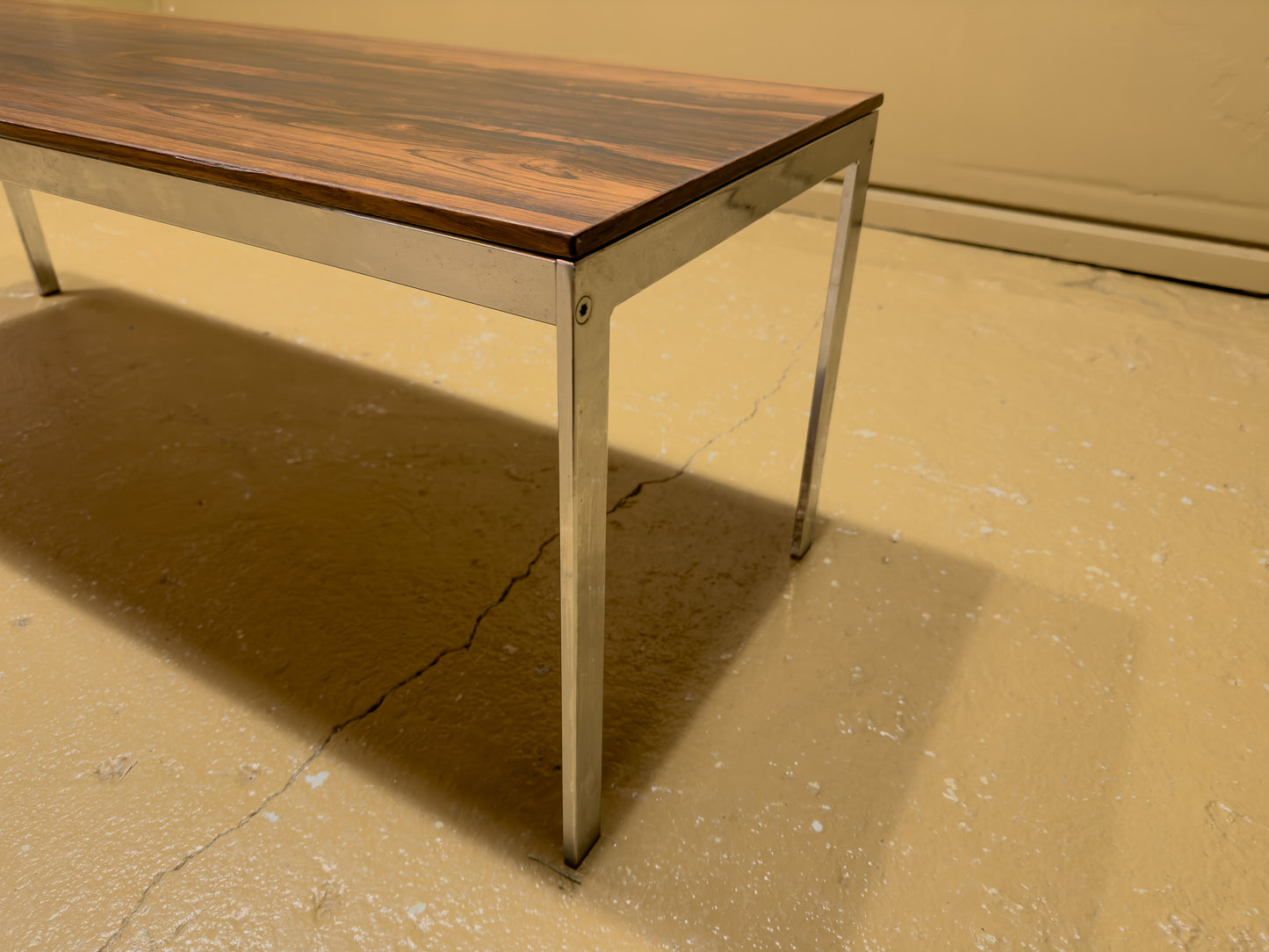Rosewood and Chrome Coffee Table