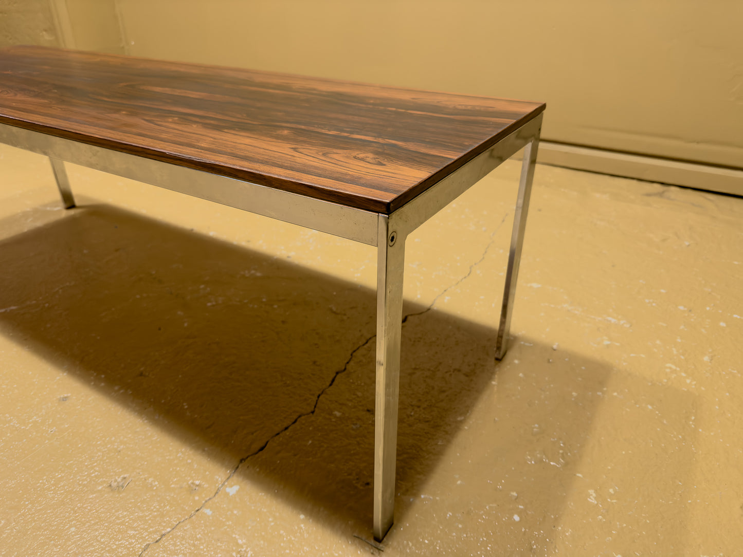 Rosewood and Chrome Coffee Table