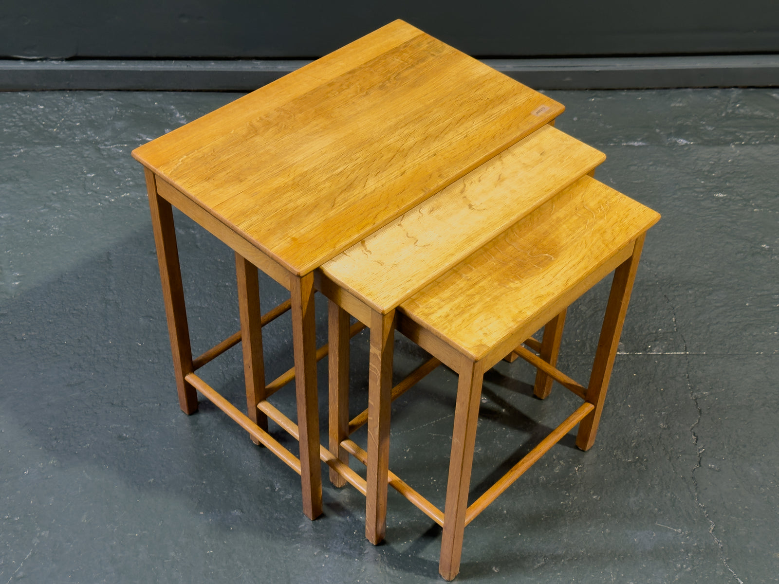 Set of Oak Nesting Tables