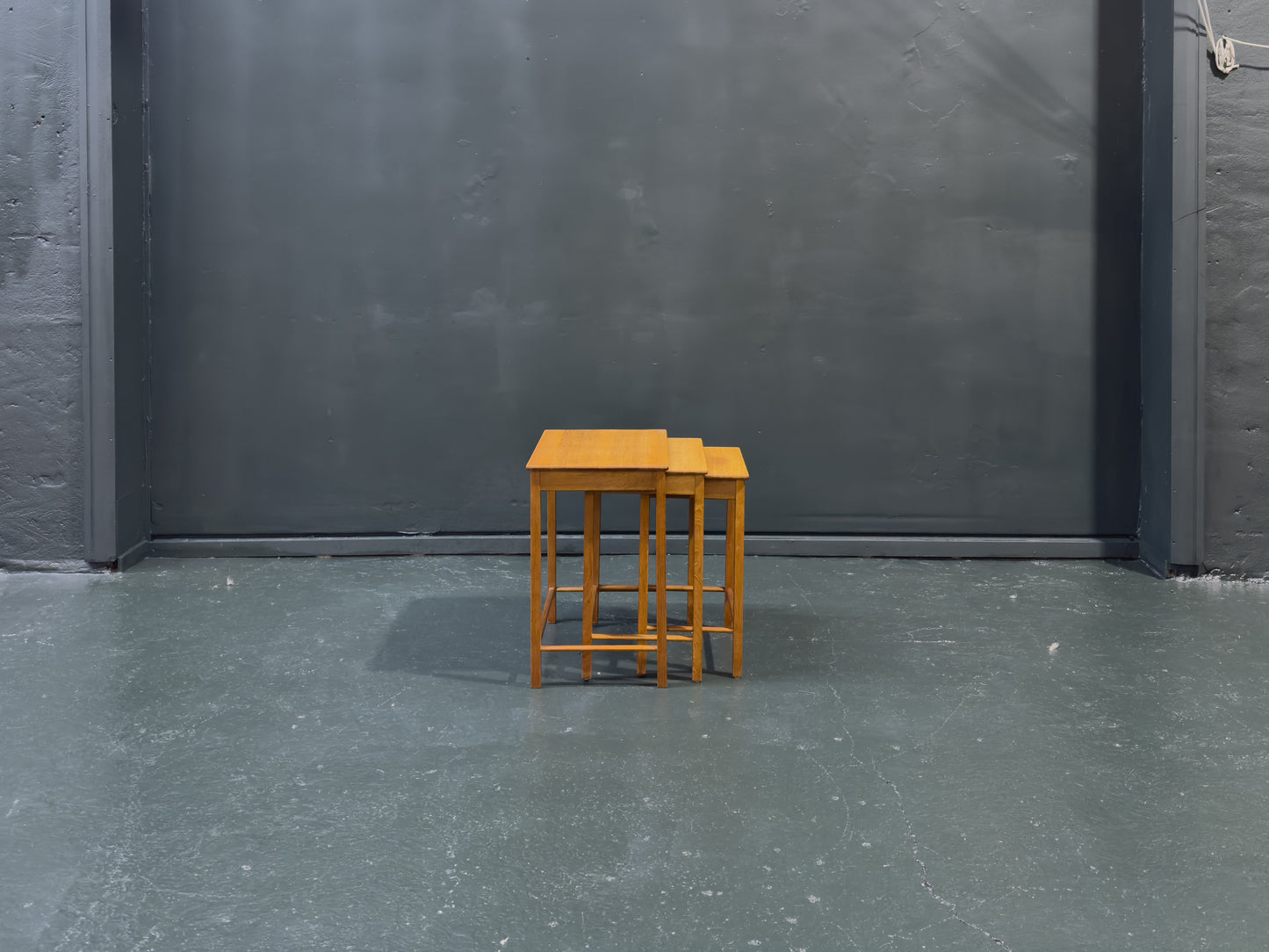 Set of Oak Nesting Tables