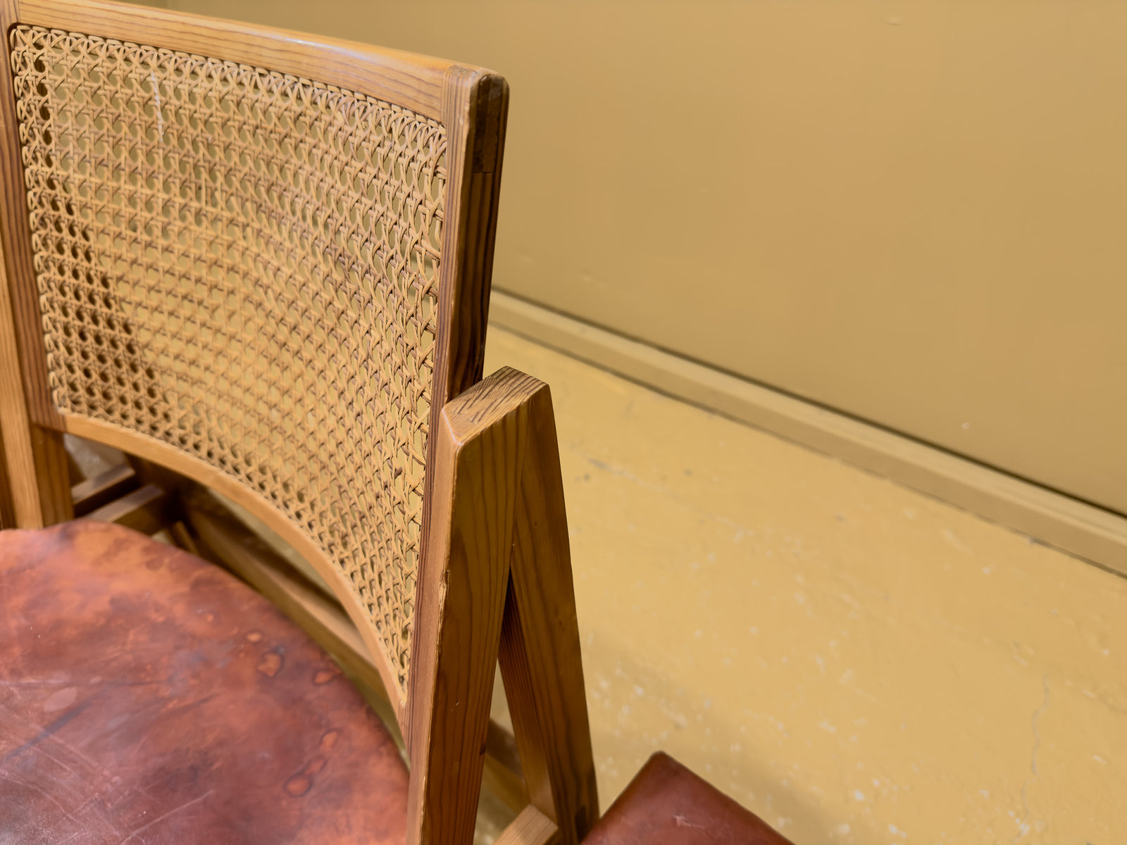 Kai Lyngfeldt Larsen Set of 5 Pine and Cane Chairs