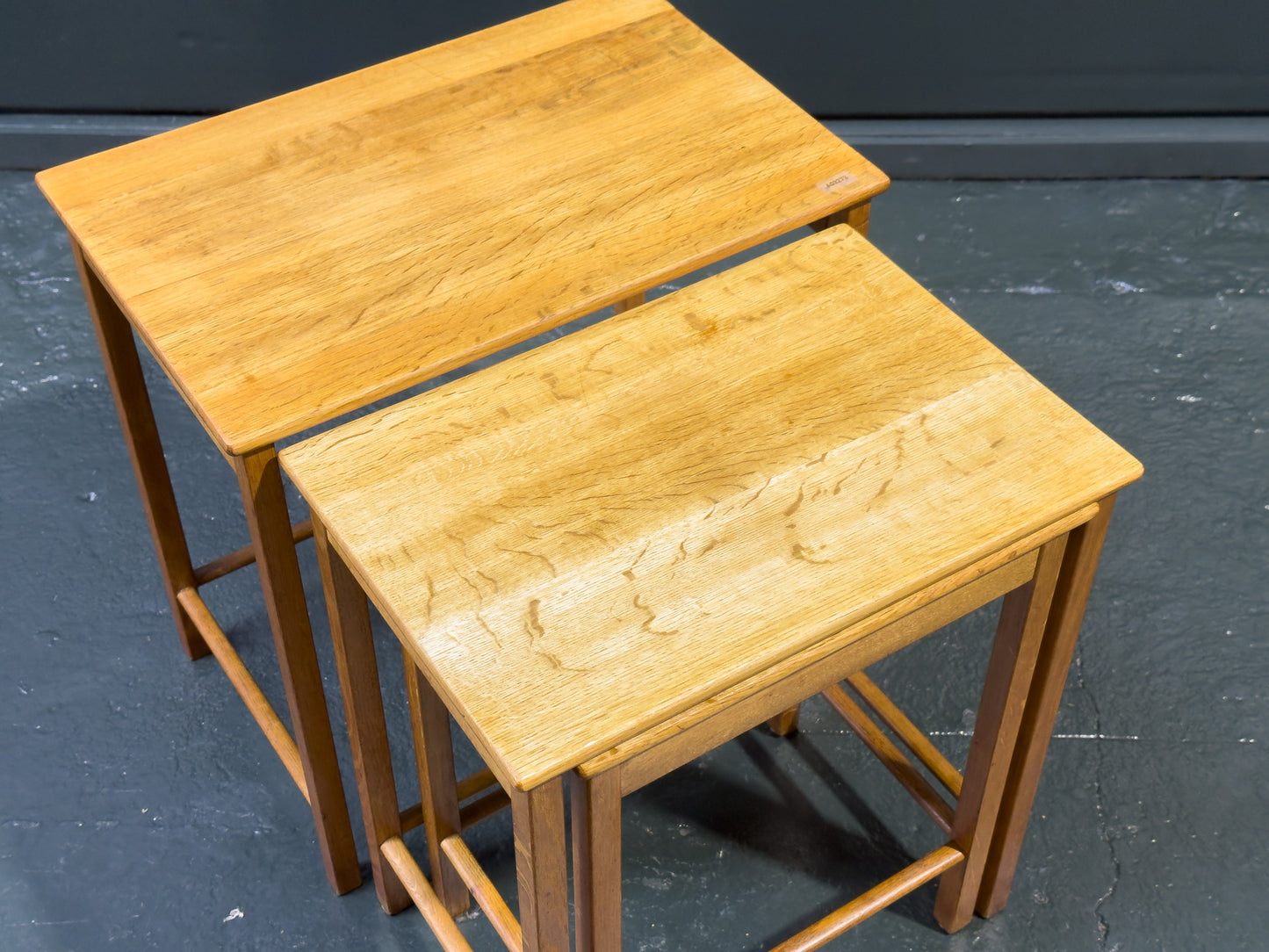 Set of Oak Nesting Tables