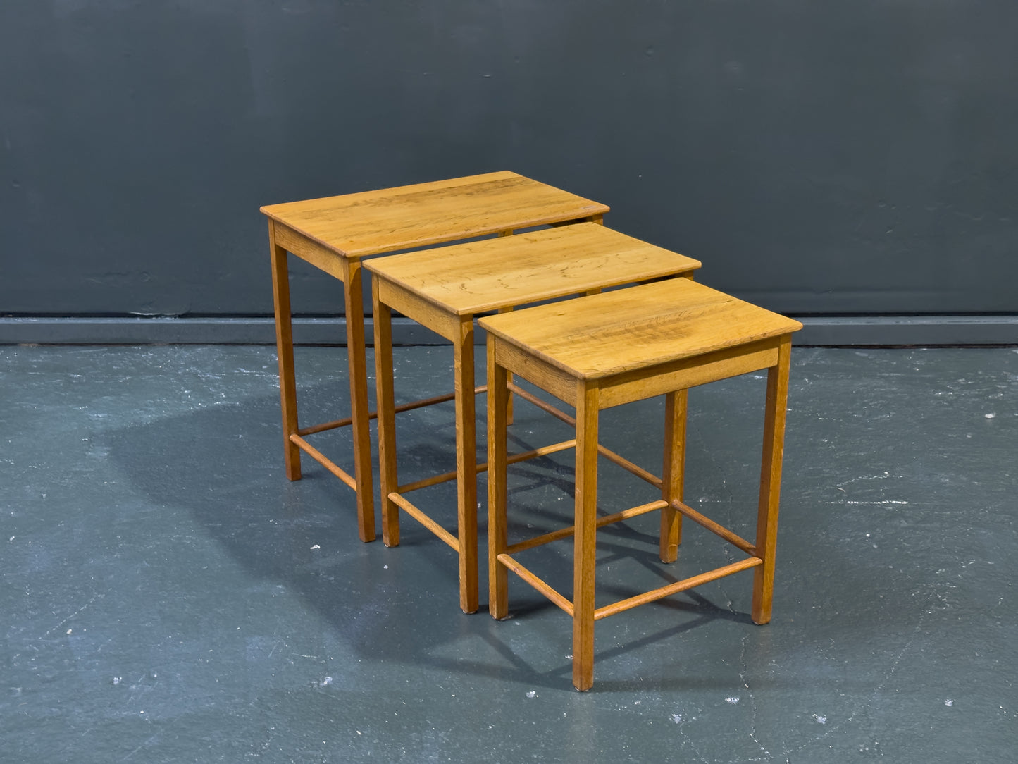 Set of Oak Nesting Tables