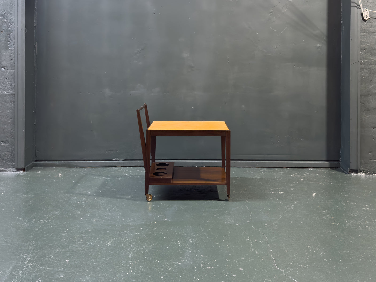 Leather Top Rosewood Trolley
