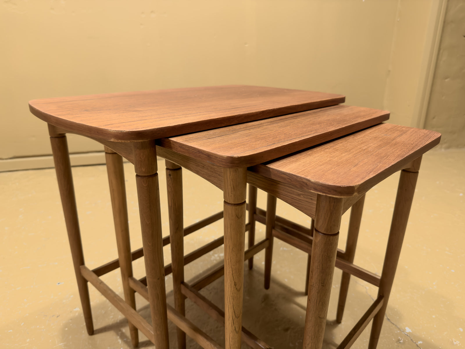 Teak nesting tables