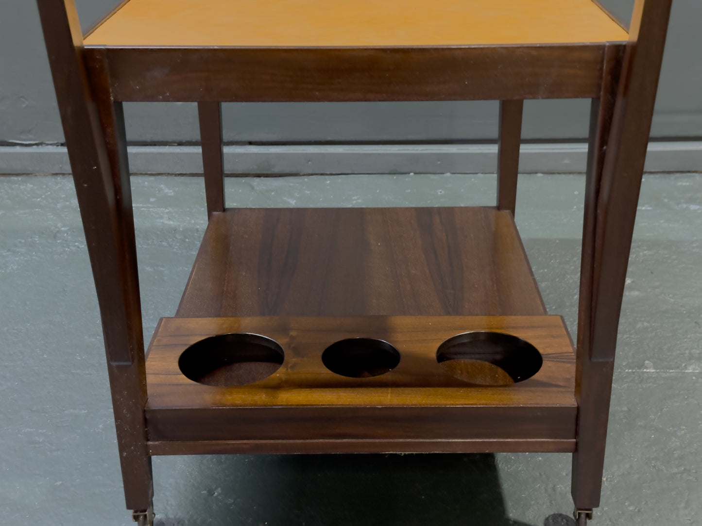 Leather Top Rosewood Trolley