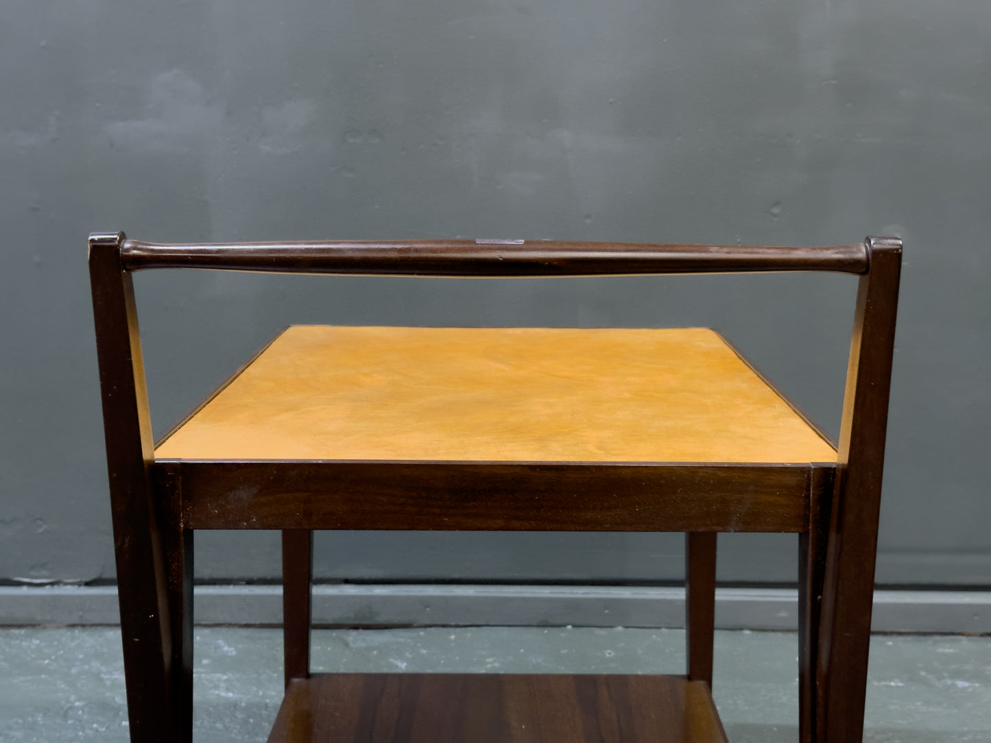 Leather Top Rosewood Trolley