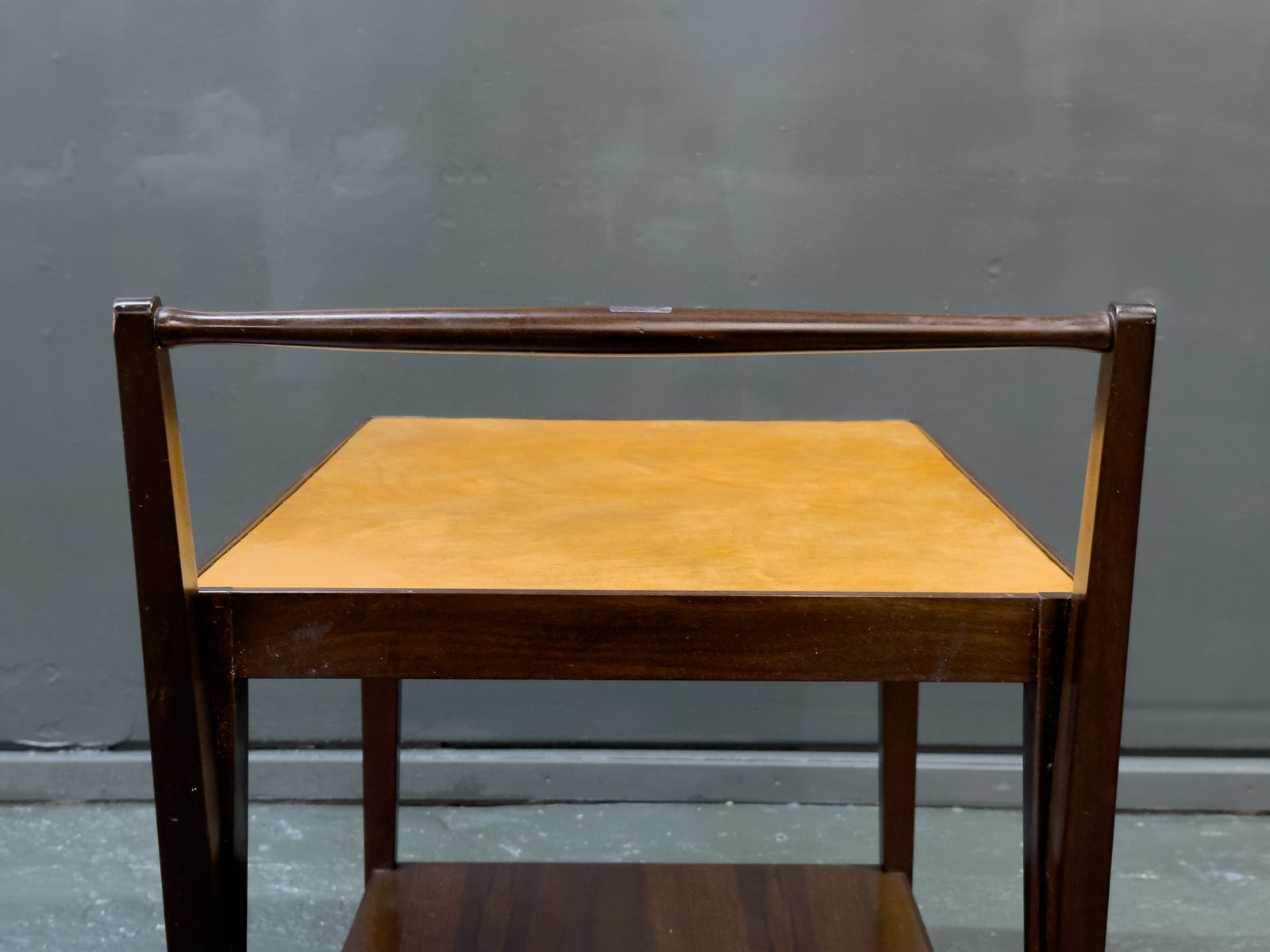 Leather Top Rosewood Trolley