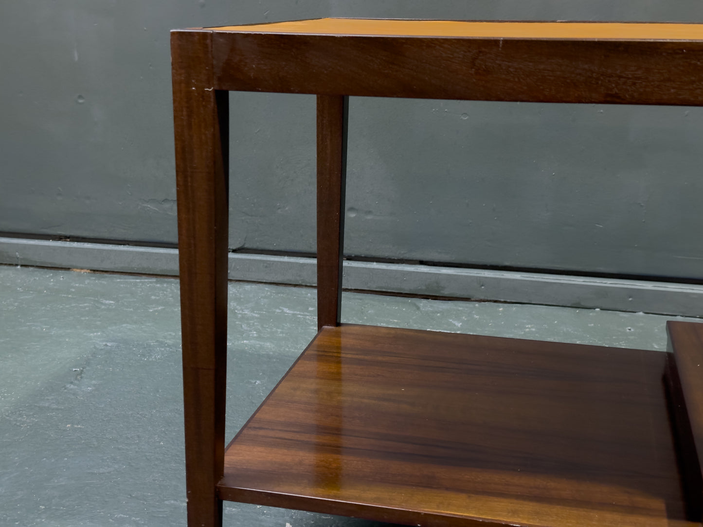 Leather Top Rosewood Trolley
