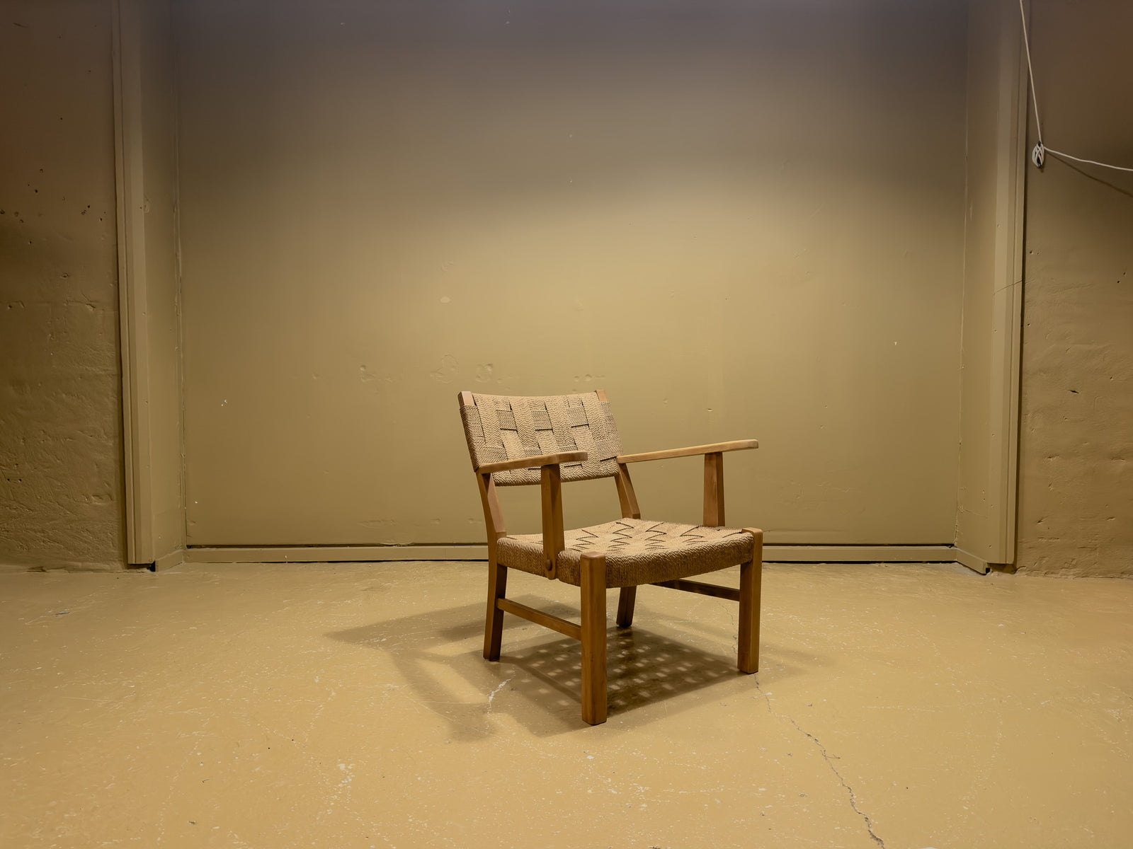Beech and Papercord Armchair