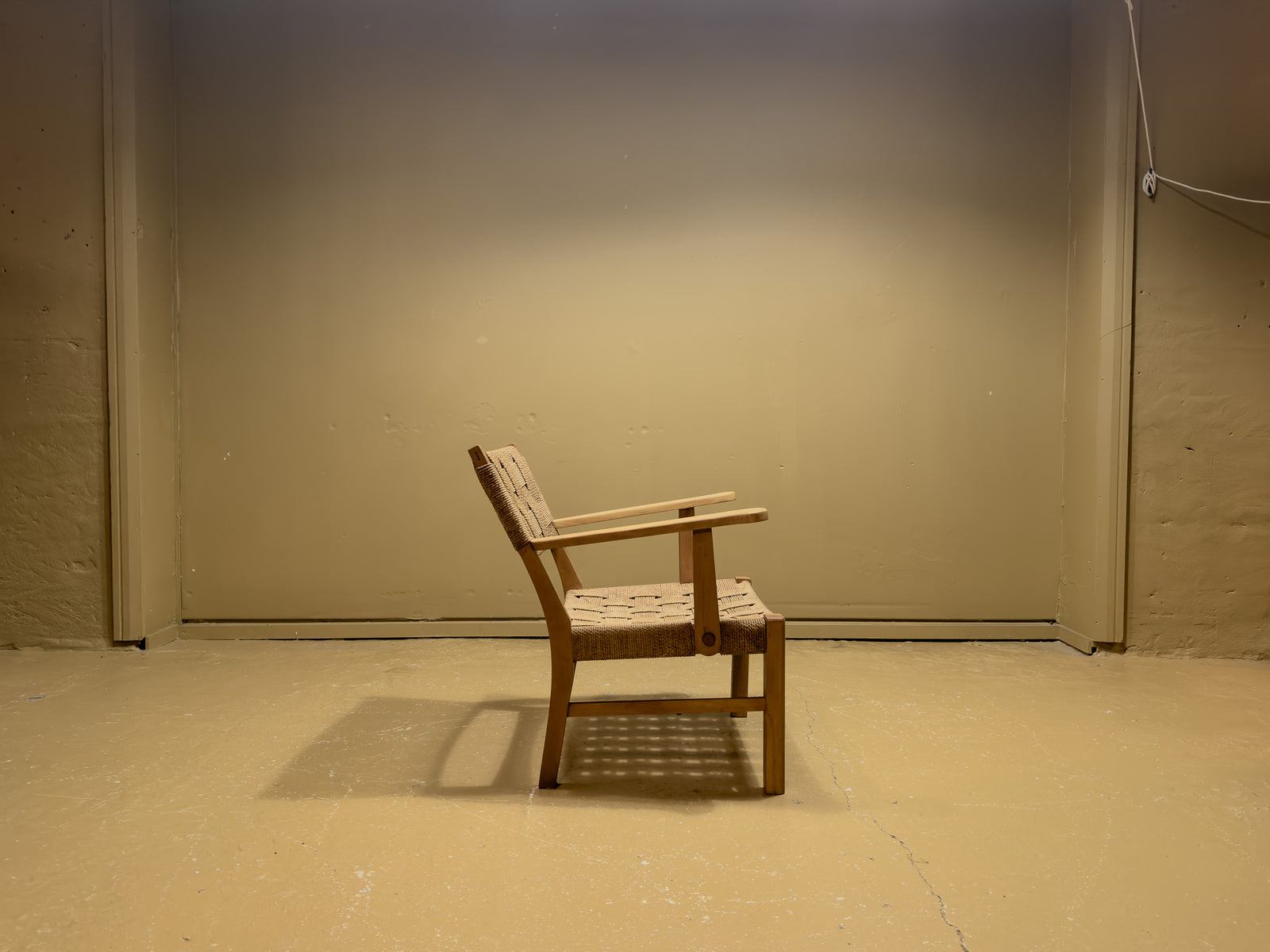 Beech and Papercord Armchair