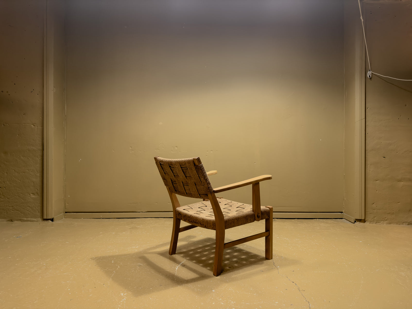 Beech and Papercord Armchair