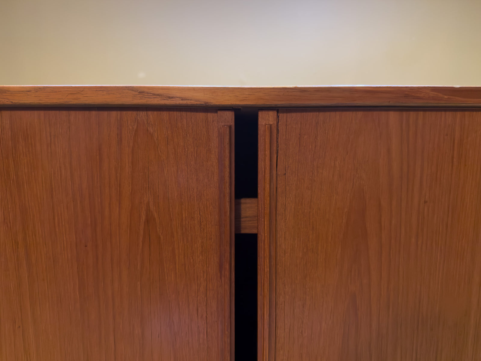 Teak Tambour Cabinet